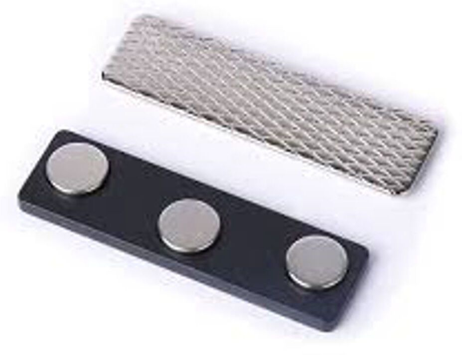 5 Pieces of Magnetic Name Tag/ID Badge Holder Black Multipurpose Office Magnets Pack of 5