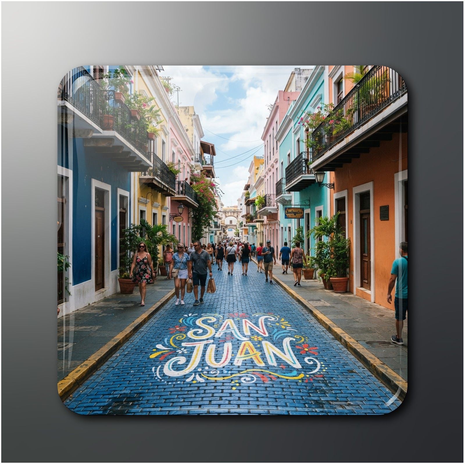 opryx "SAN JUAN" Street Art 2x2 in Glossy Magnet Pack of 1 Fridge Magnet Pack of 1-picture-13