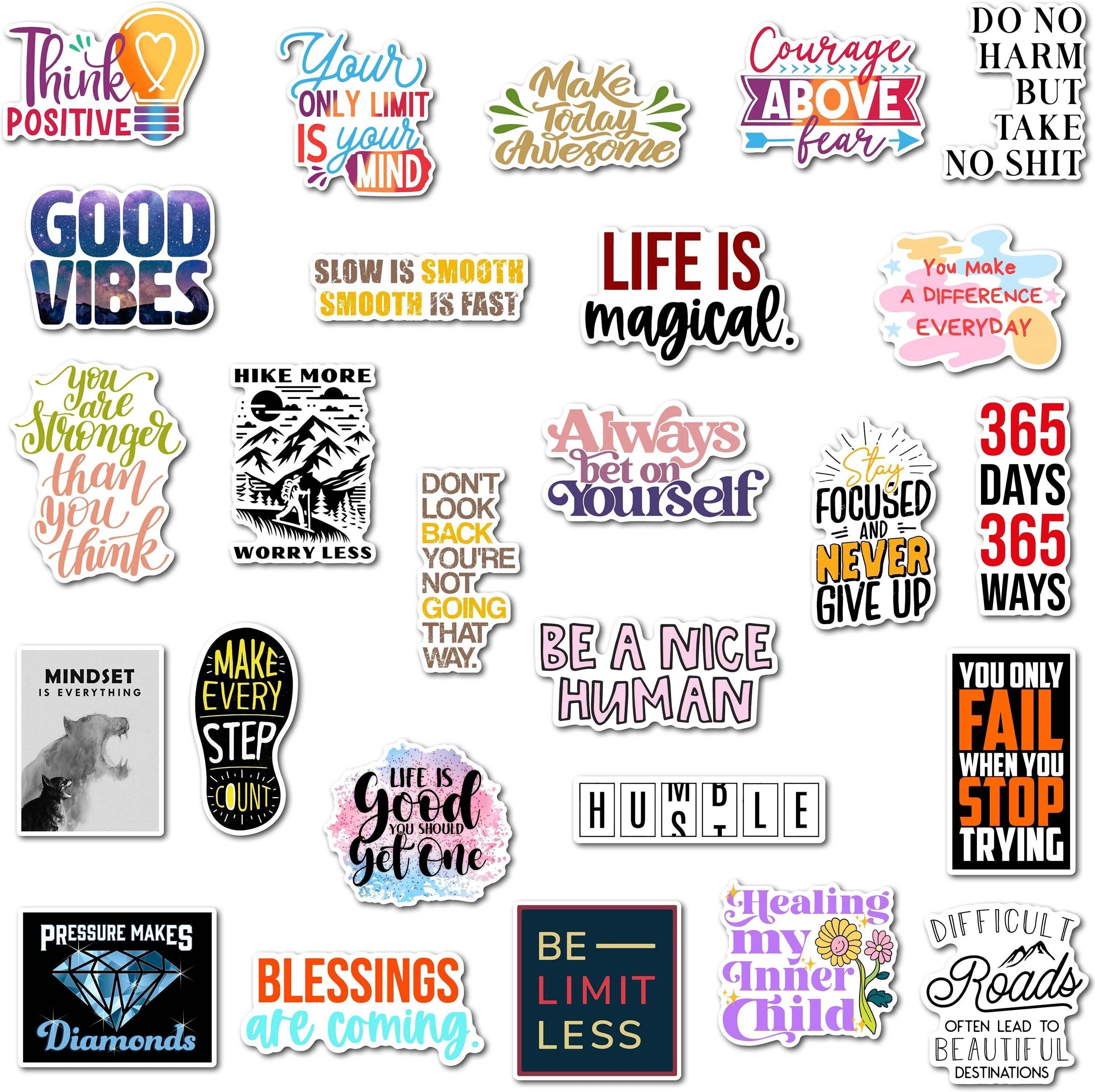 Positive Vibes Motivation Magnets - Uplifting Designs for Home Set of 26 Fridge Magnet Pack of 26-image-28