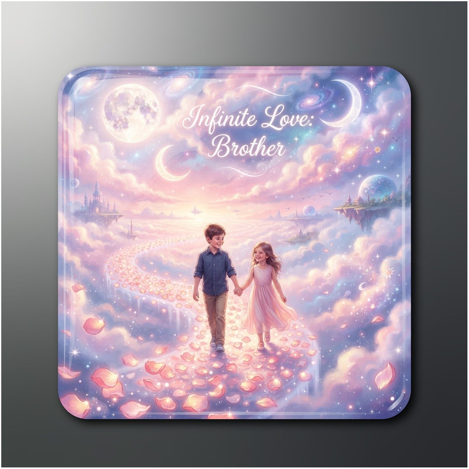 "Infinite Love: Brother" 2x2in Glossy Magnet Pack 1 Fridge Magnet Pack of 1-image-45