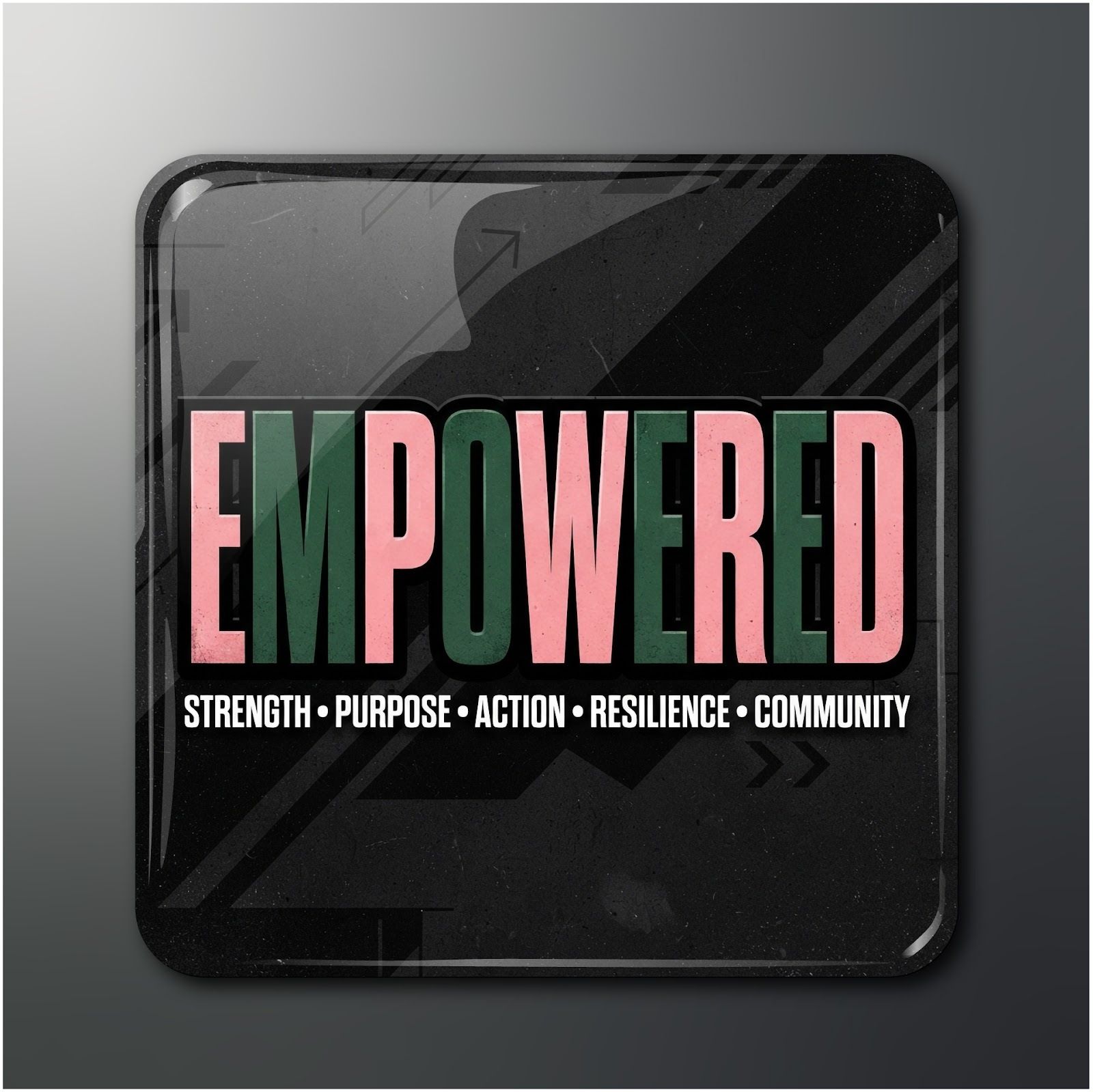 "Empowered" 2x2 in Glossy Magnet, Pack of 1 Fridge Magnet Pack of 1-image-7