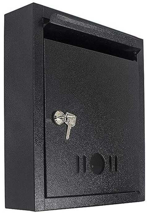 Mail Box Letter Box for Home and Gate Wall Mount Box Black Wall Mounted Mailbox