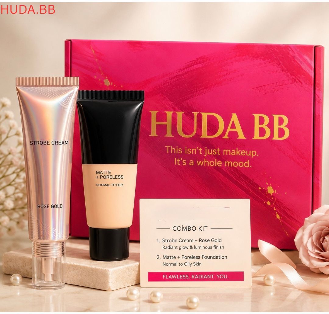 Rose Gold Strobe Cream (30ml)+ Rose Matte Mini Foundation 22-image-22