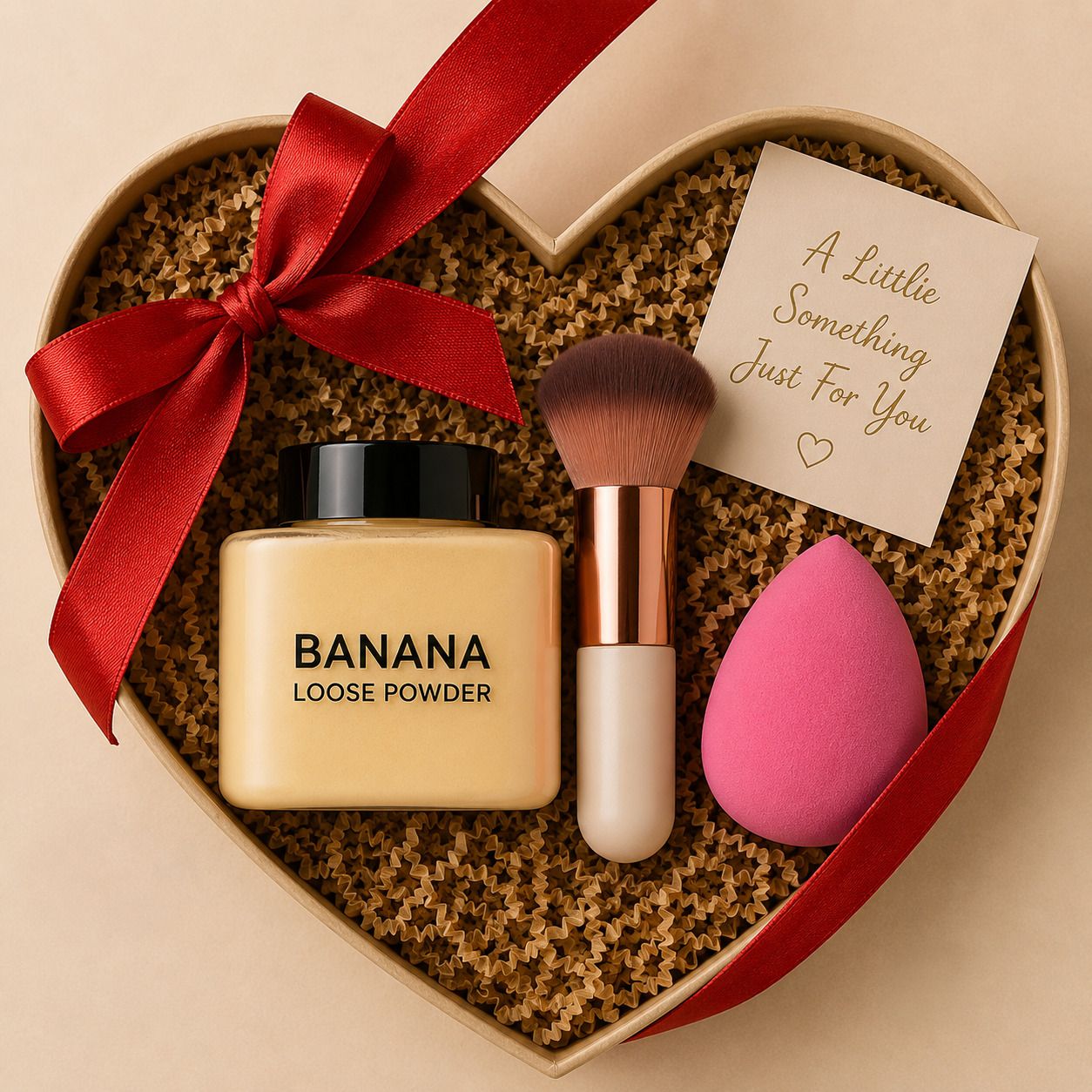 fab filter 3IN1 Makeup Combo Of Banana Powder + Lattu Brush + Makeup Puff-picture-32