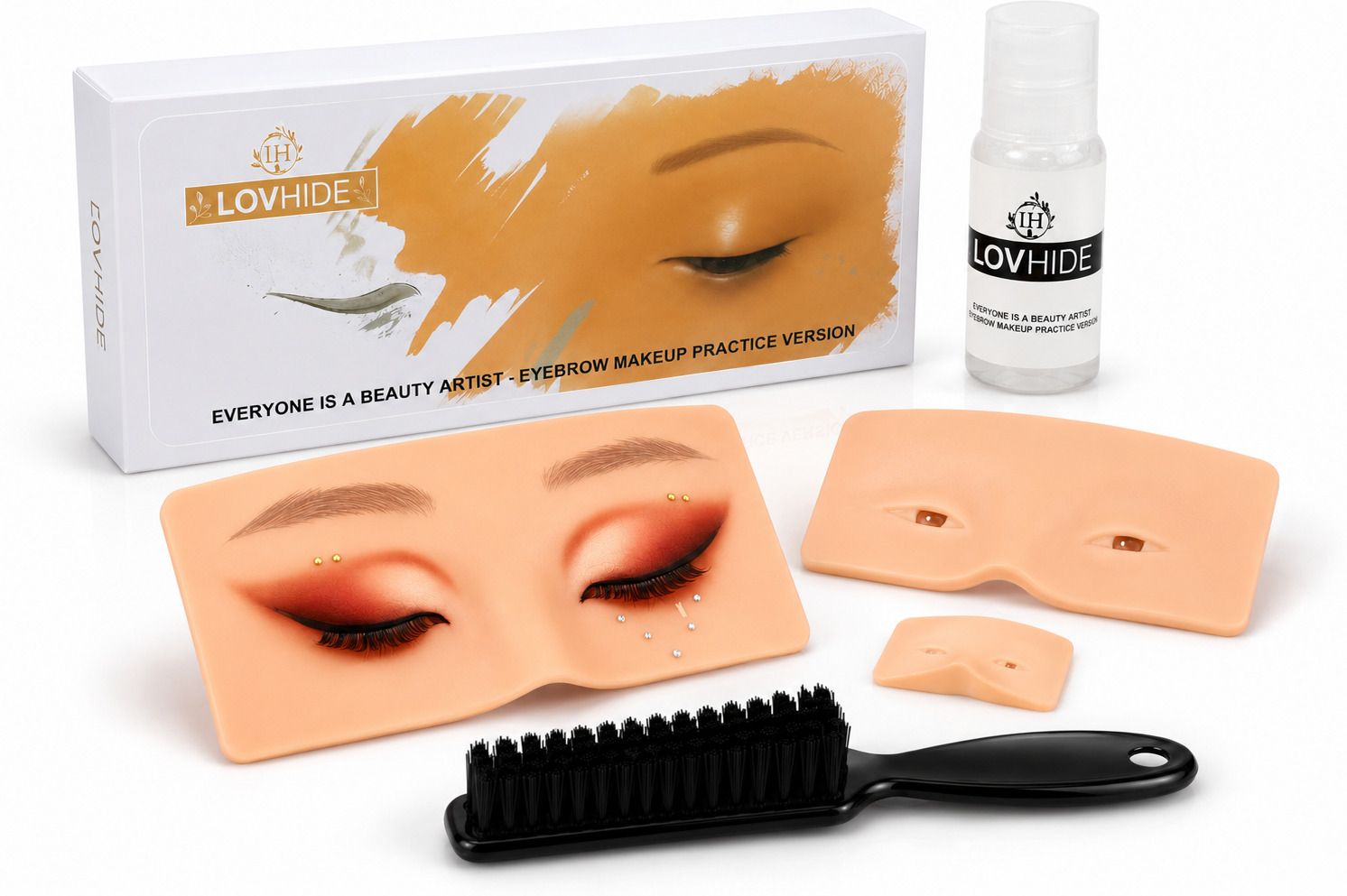 lovhide Reusable Silicone Makeup Practice Pad Kit for Beauty Students and Artists-picture-14