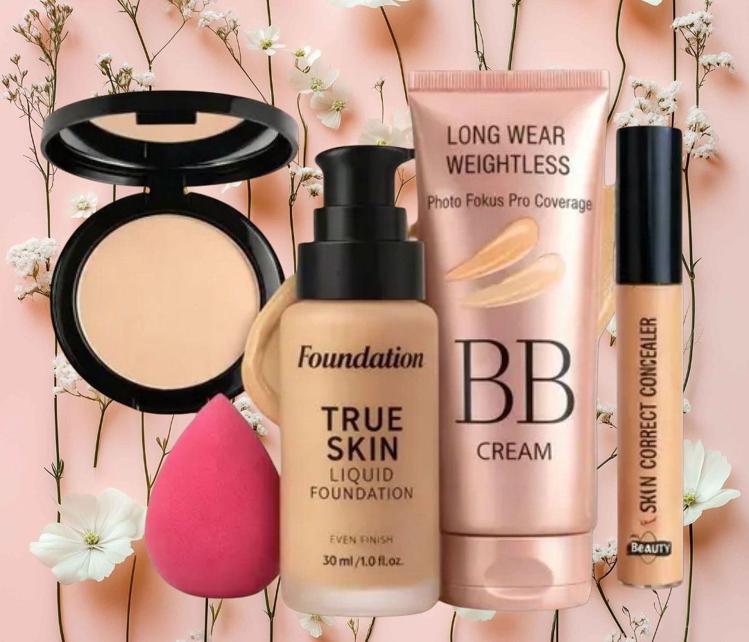 huge leaf NEW TRENDY FACE FOUNDATION MAKEUP COMBO8-picture-46