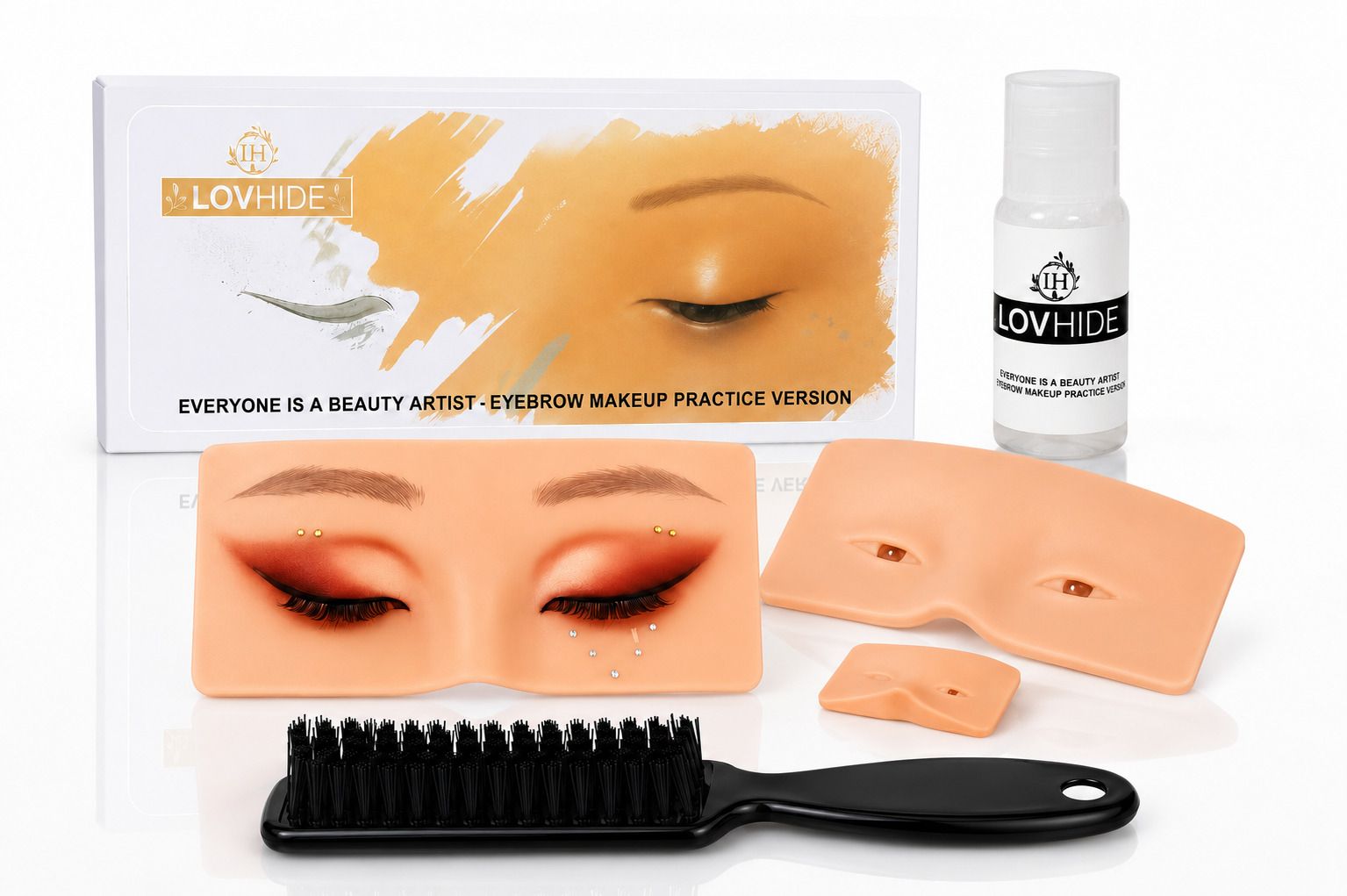 lovhide Makeup Artist Practice Kit with Reusable Silicone Skin and Cleaning Tools-picture-20
