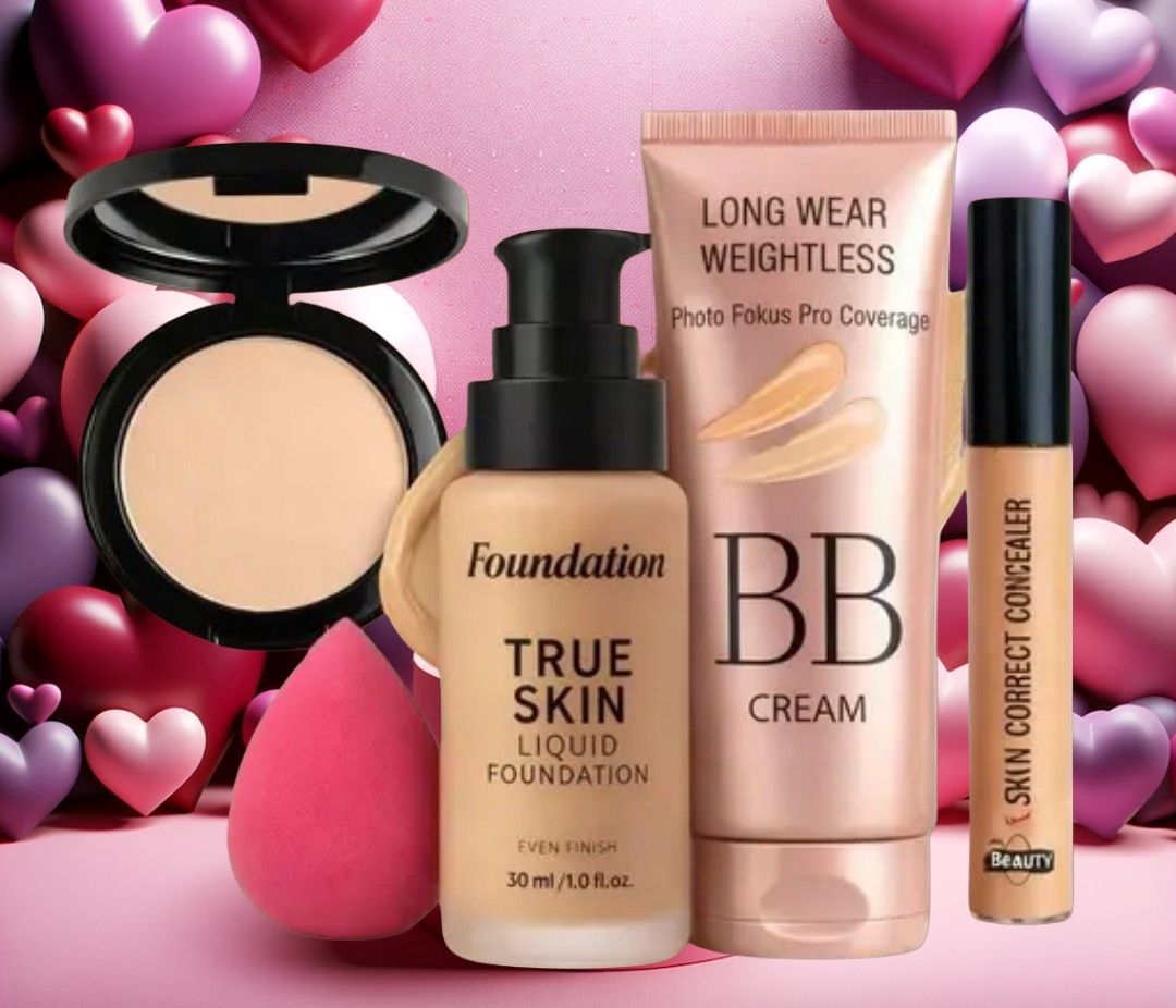 huge leaf NEW TRENDY FACE FOUNDATION MAKEUP COMBO39-picture-26