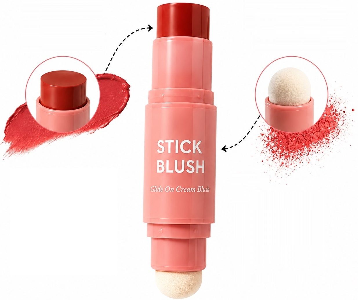 lobe miracle 2-in-1 Cream Blush Stick with Sponge | Blendable Cheek & Lip Blush-picture-3