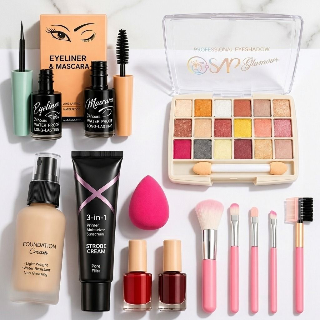 arcade Makeup Kit Combo Set with Foundation, Eyeshadow, Mascara, Brushes and more-picture-25