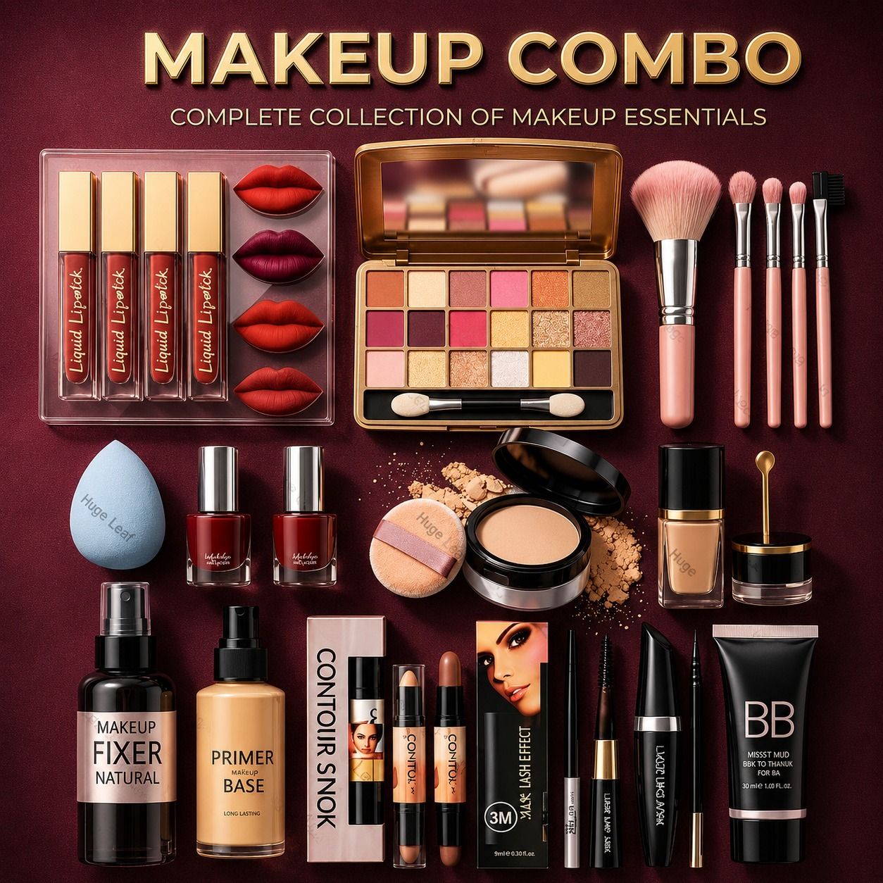 All-in-One Makeup Combo Kit with Beauty Essentials Set-image-42