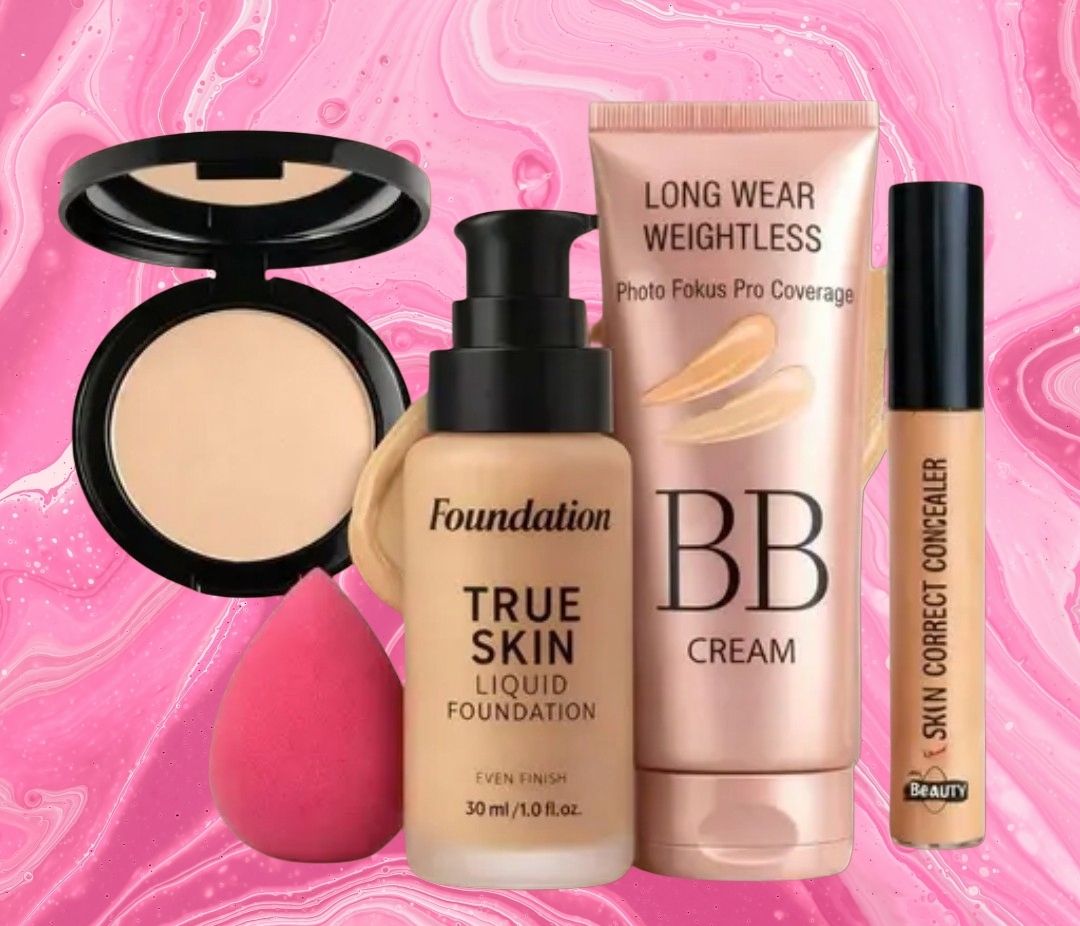 huge leaf NEW TRENDY FACE FOUNDATION MAKEUP COMBO50-picture-25