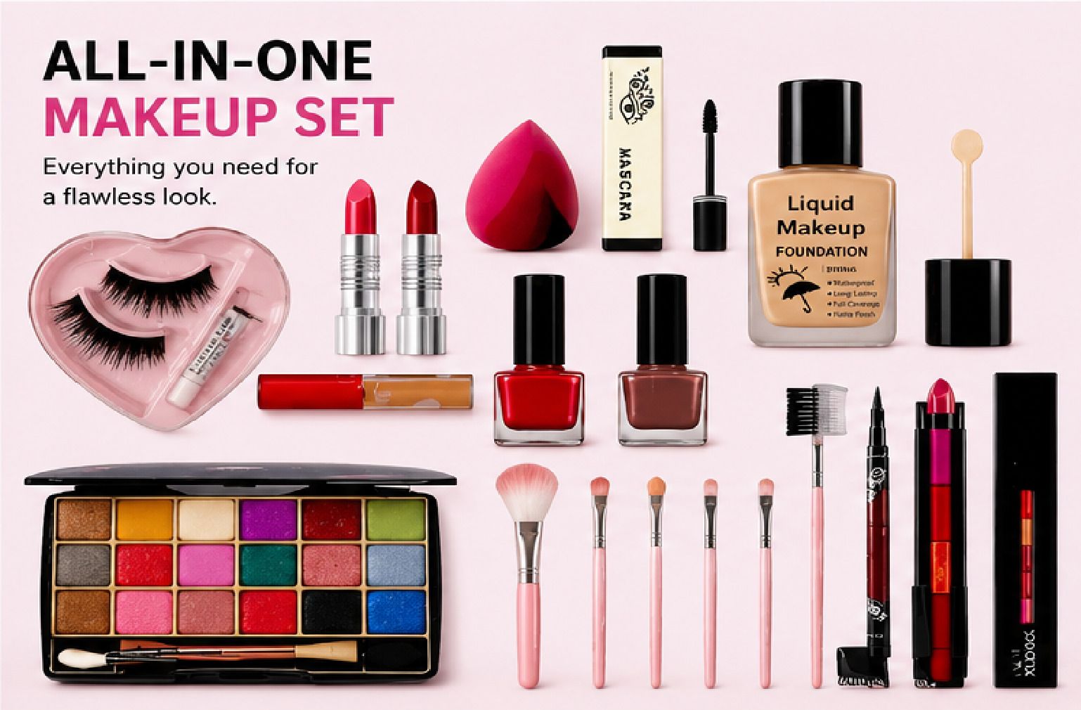 vigze Makeup Combo with Lipstick Set-picture-47