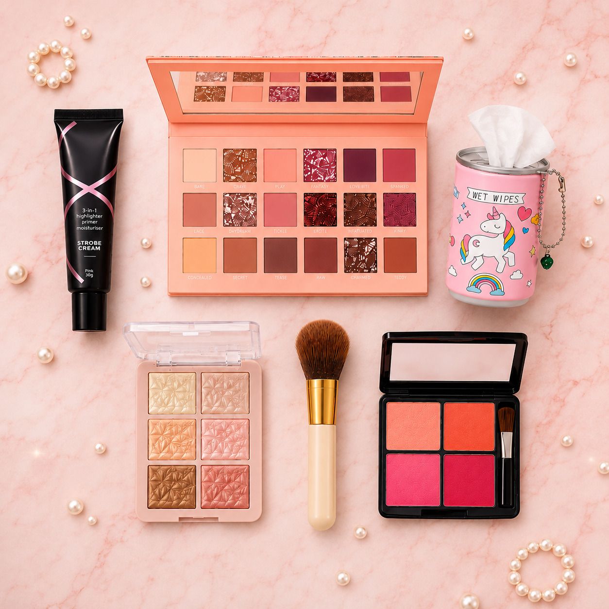 arcade Complete Face Makeup Kit | Eyeshadow, Blusher, Highlighter, wipes, strobe,brush-picture-42