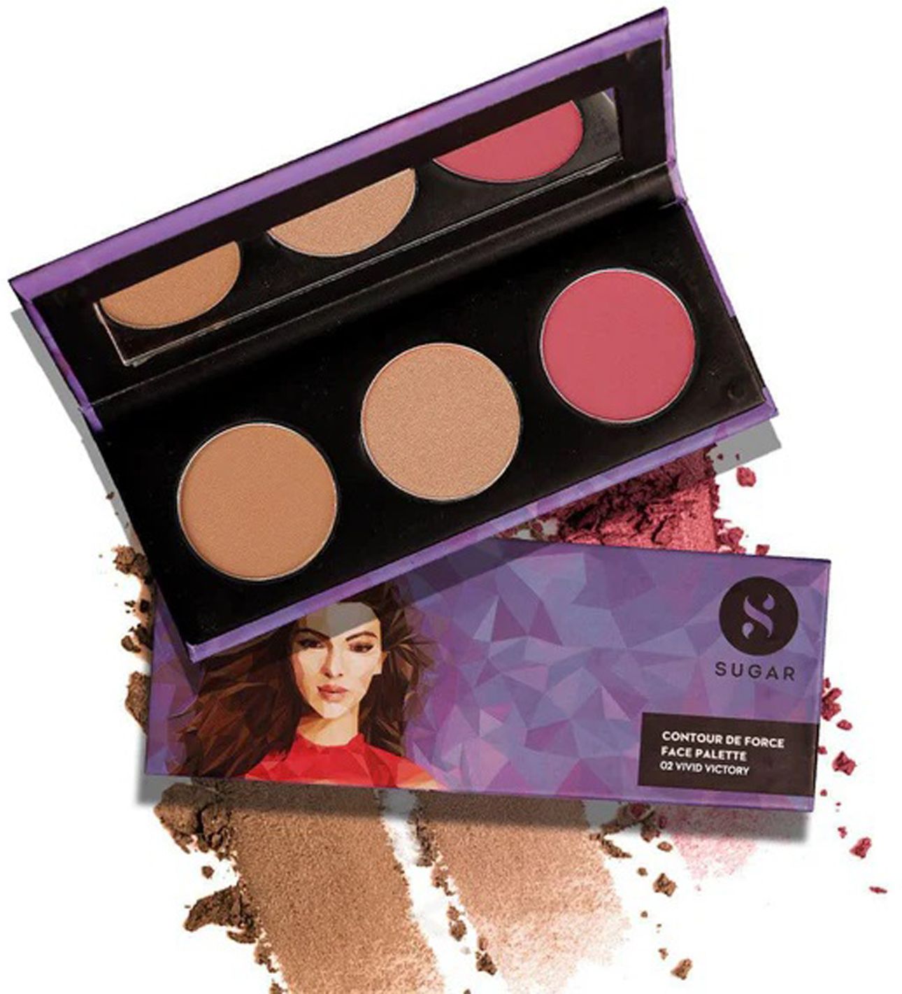 sugar pop Contour de force face palette 02 Vivid Victory 12g-picture-20