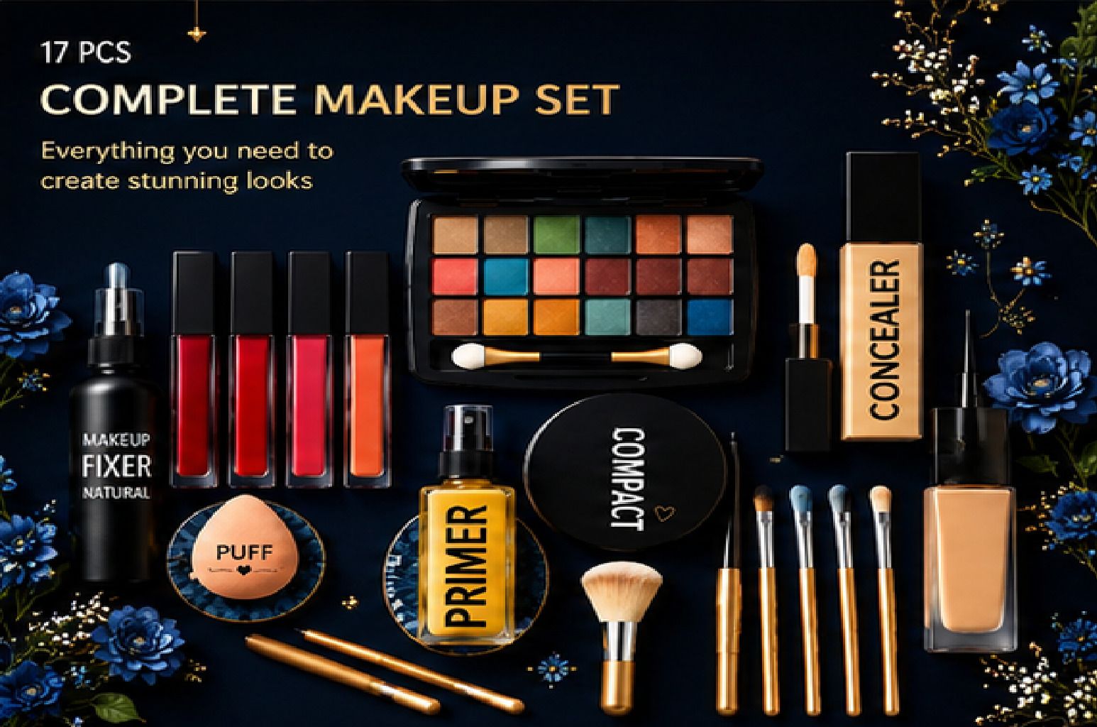 vigze 17 Pcs Complete Makeup Kit-picture-24
