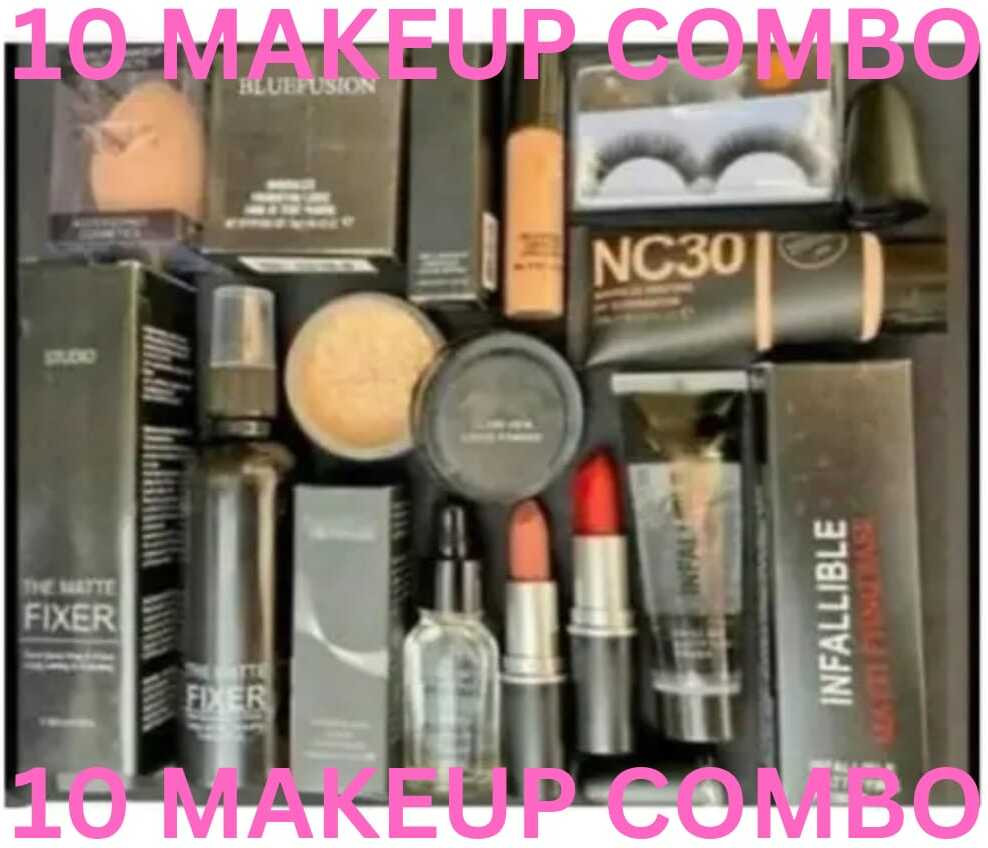 brown blush Perfect 10pcs Makeup Kit for Beginners and Pros image 1