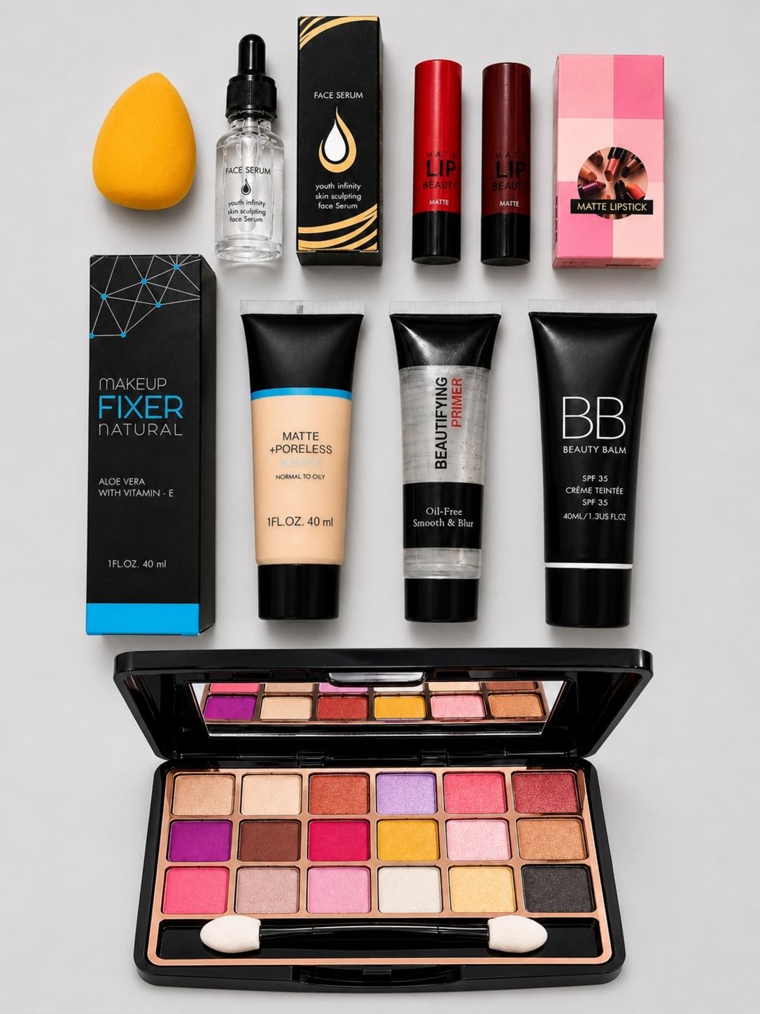 Makeup Essentials kit with 18 Colors Eyeshadow Palette-image-35