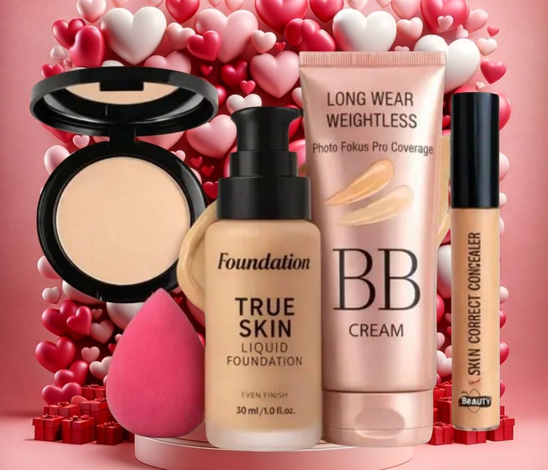 huge leaf NEW TRENDY FACE FOUNDATION MAKEUP COMBO38-picture-29