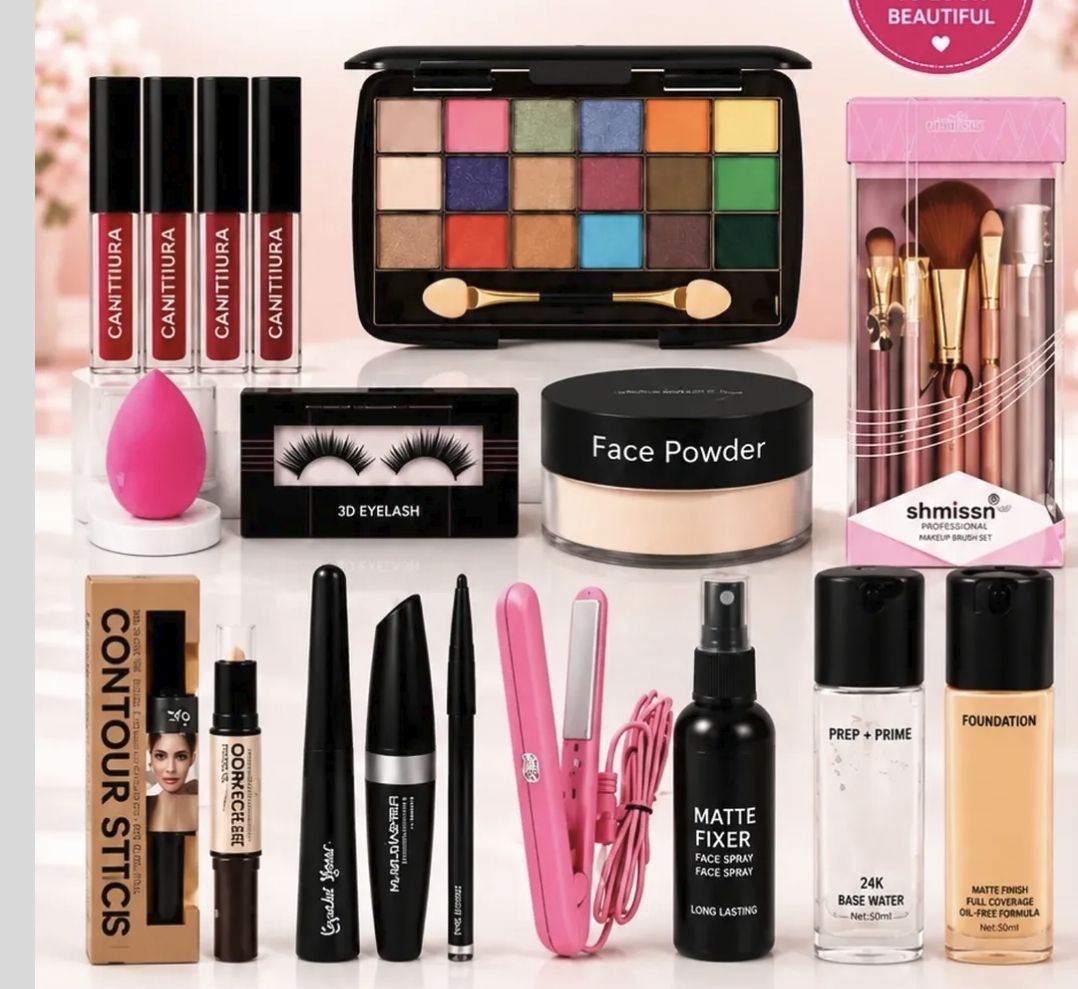 brown blush Professional Beauty Makeup Set with Multi-Use Cosmetic Essentials-picture-13