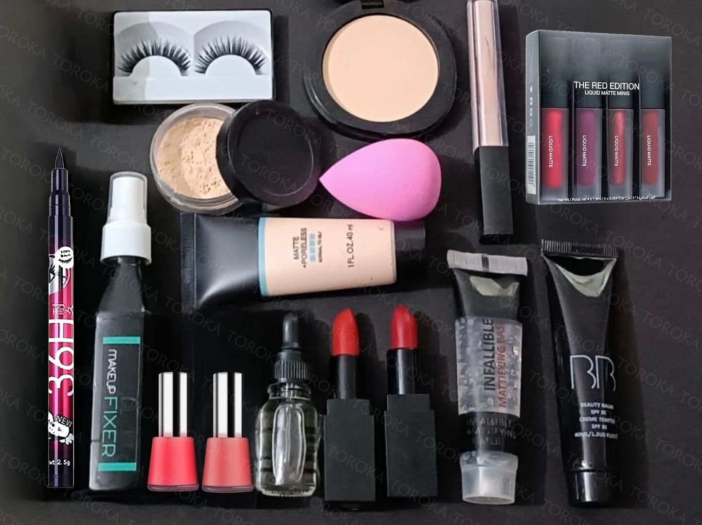 toroka Party Wear Full Face Makeup Combo Set of 16-picture-24