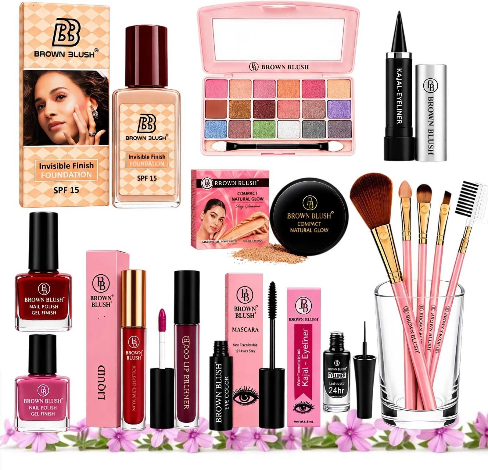 brown blush Professional Beauty Starter Makeup Kit-picture-12