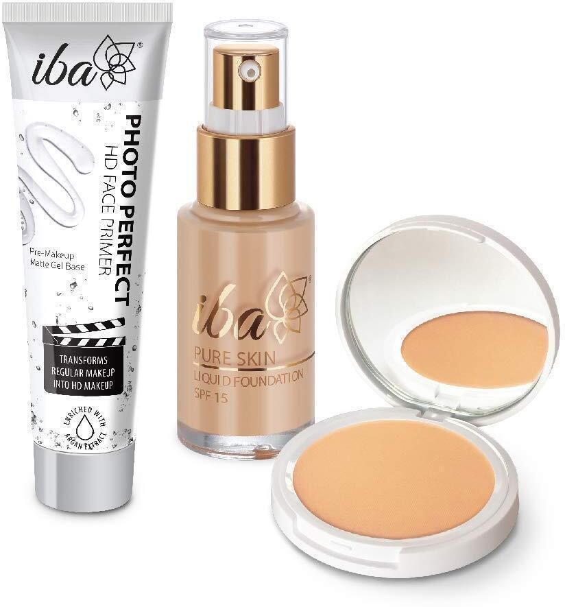 iba Foundation + Compact + Primer Face Makeup Combo (Natural Beige)-picture-12