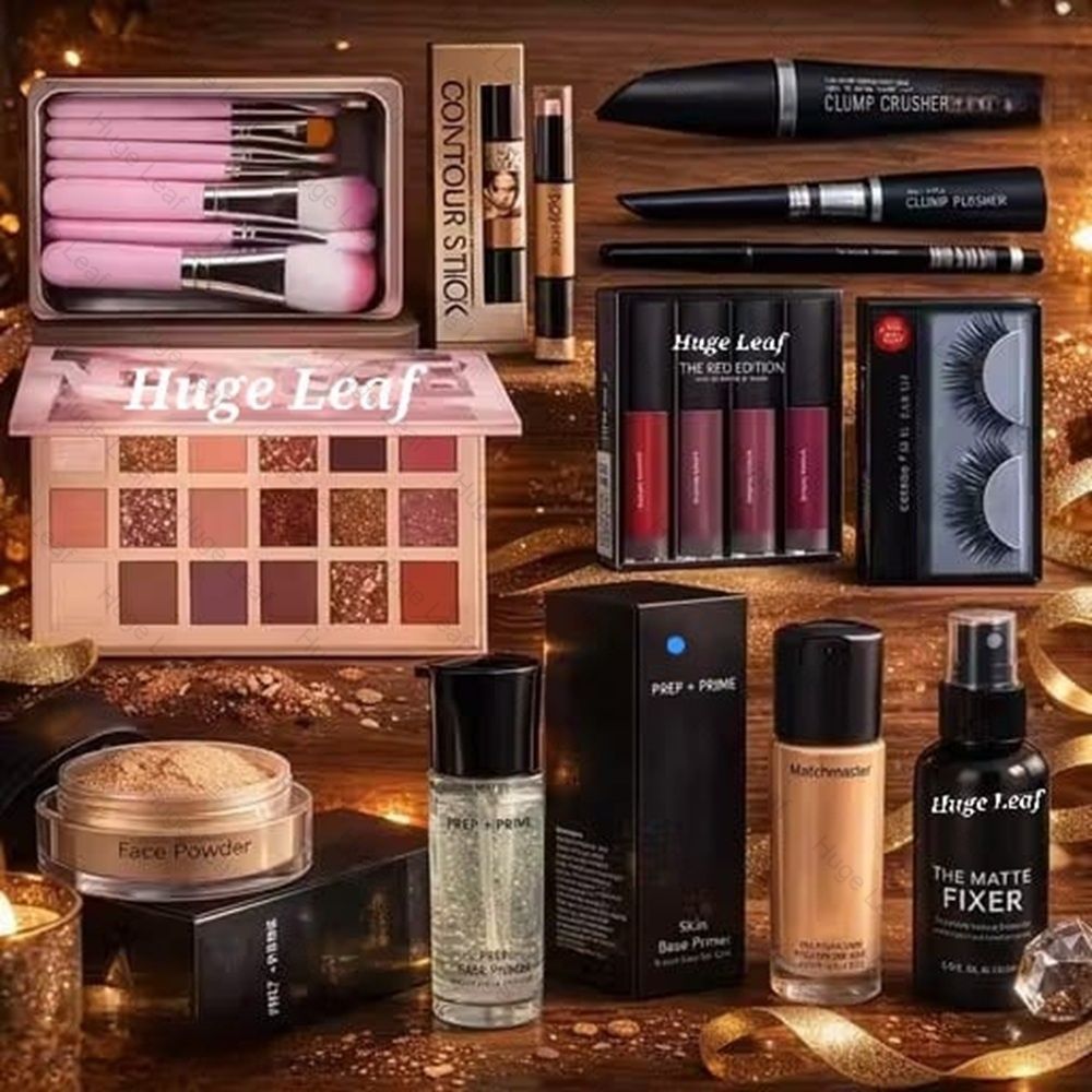 huge leaf Ultimate Glam Kit: 15-Piece Professional Makeup & Tool Set-picture-26