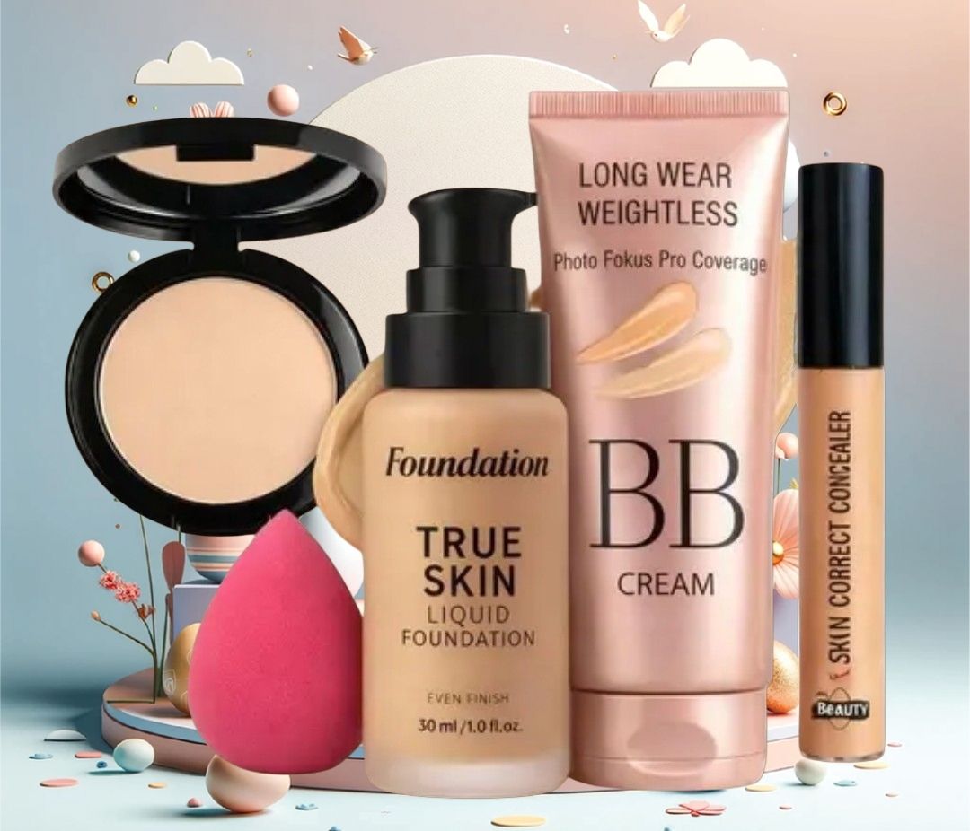 huge leaf NEW TRENDY FACE FOUNDATION MAKEUP COMBO48-picture-20