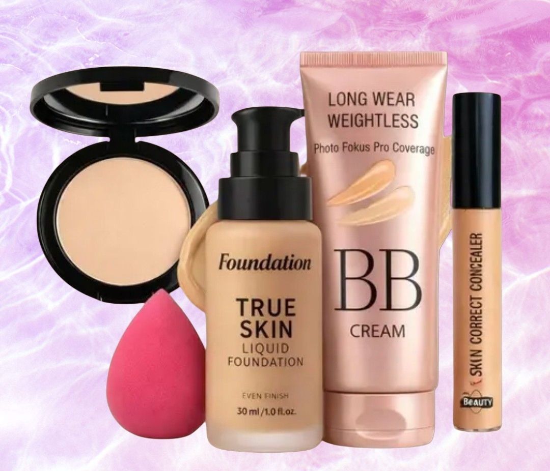 huge leaf NEW TRENDY FACE FOUNDATION MAKEUP COMBO33-picture-27
