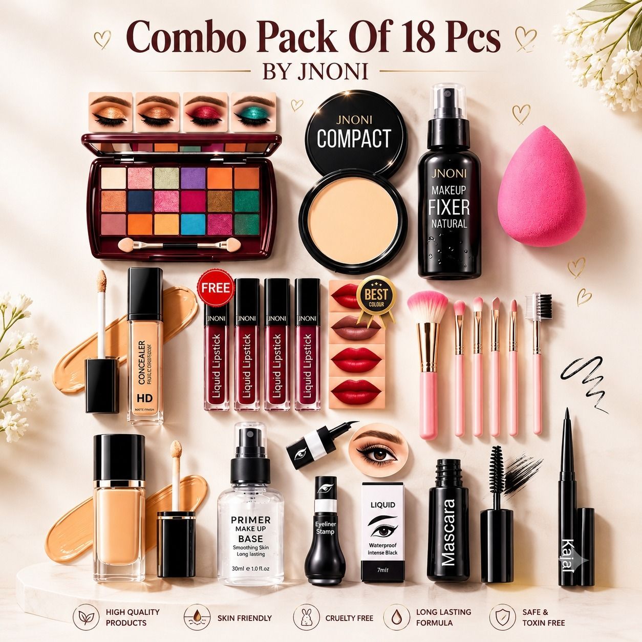 jnoni 18 Pcs Professional Makeup Kit Combo-picture-48