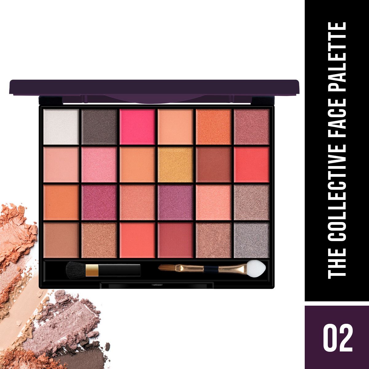 hilary rhoda The Collective Face Palette | Highly Pigmented & No Fallout - 55g (Multi-2)-picture-7