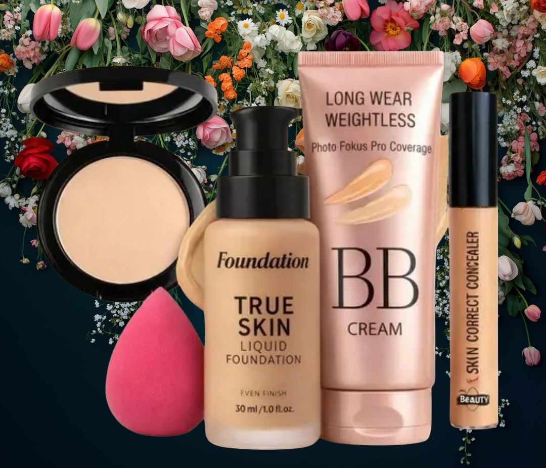 huge leaf NEW TRENDY FACE FOUNDATION MAKEUP COMBO64-picture-15