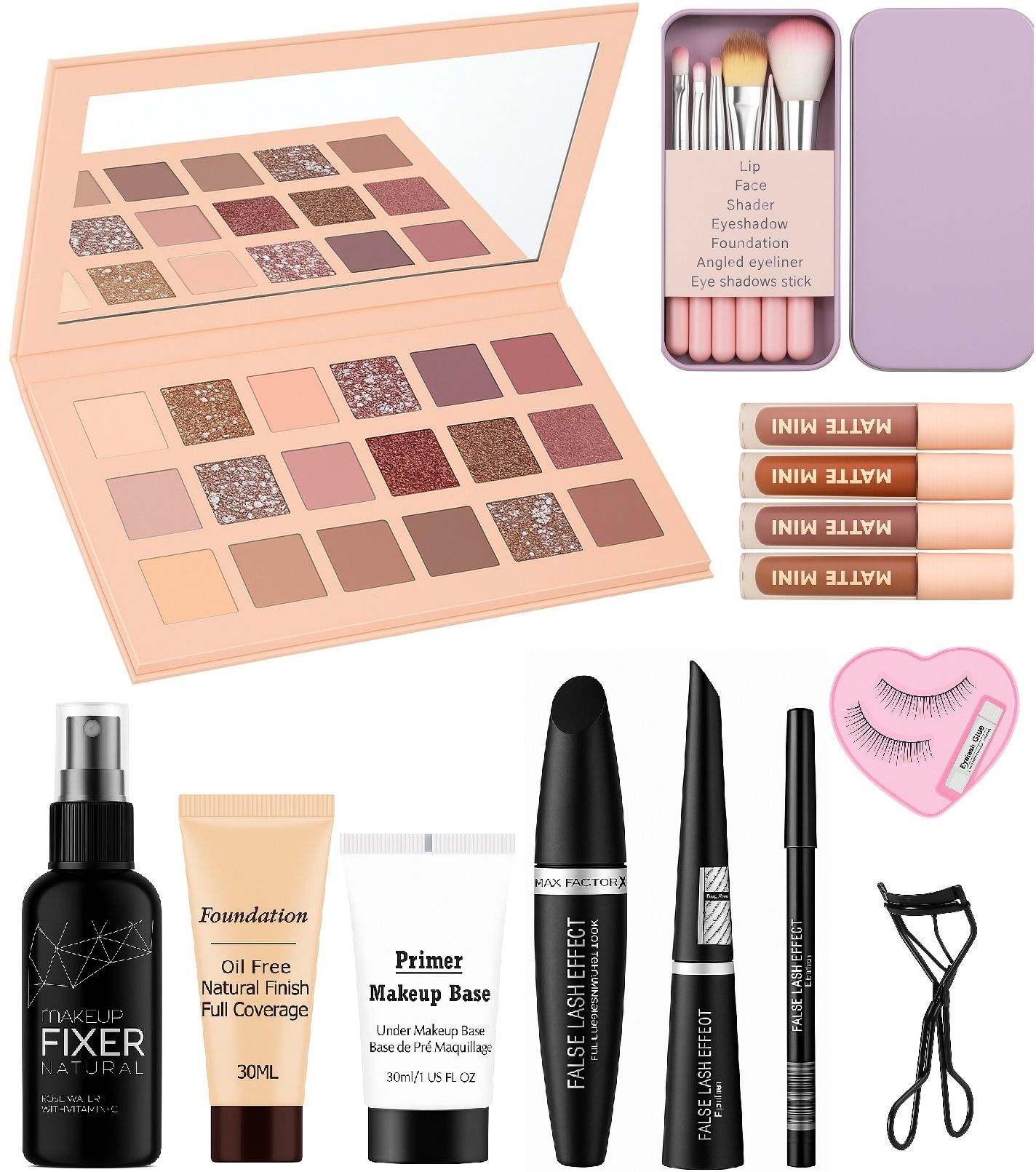 Bridal Makeup Kit Combo with Eyeshadow, Lipstick, Foundation & Primer-image-16