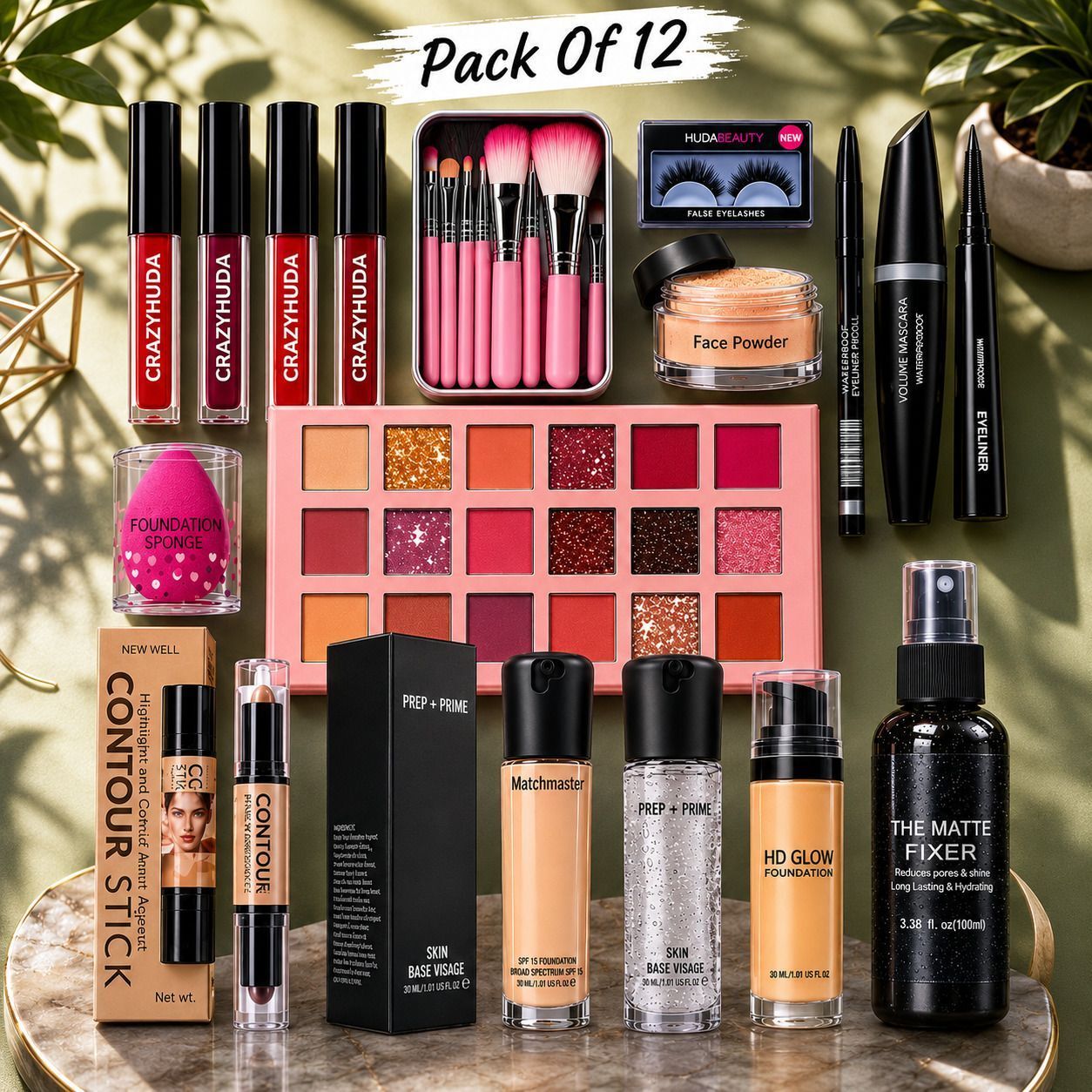 12-in-1 Complete Makeup Kit with Foundation & Primer-image-43