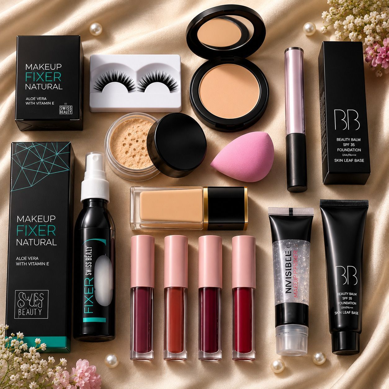 fusion fly Luxury Face Makeup Kit with BB Cream & Fixer Spray Set-picture-10