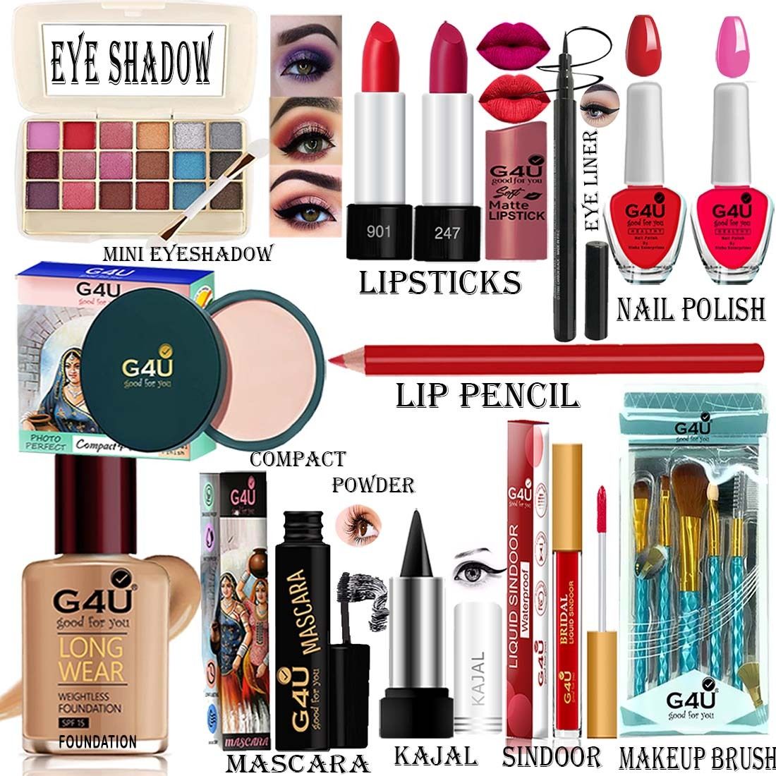 Set of 17 pcs Makeup Kit For Women, Party Wear Makeup Kit 07072023a20