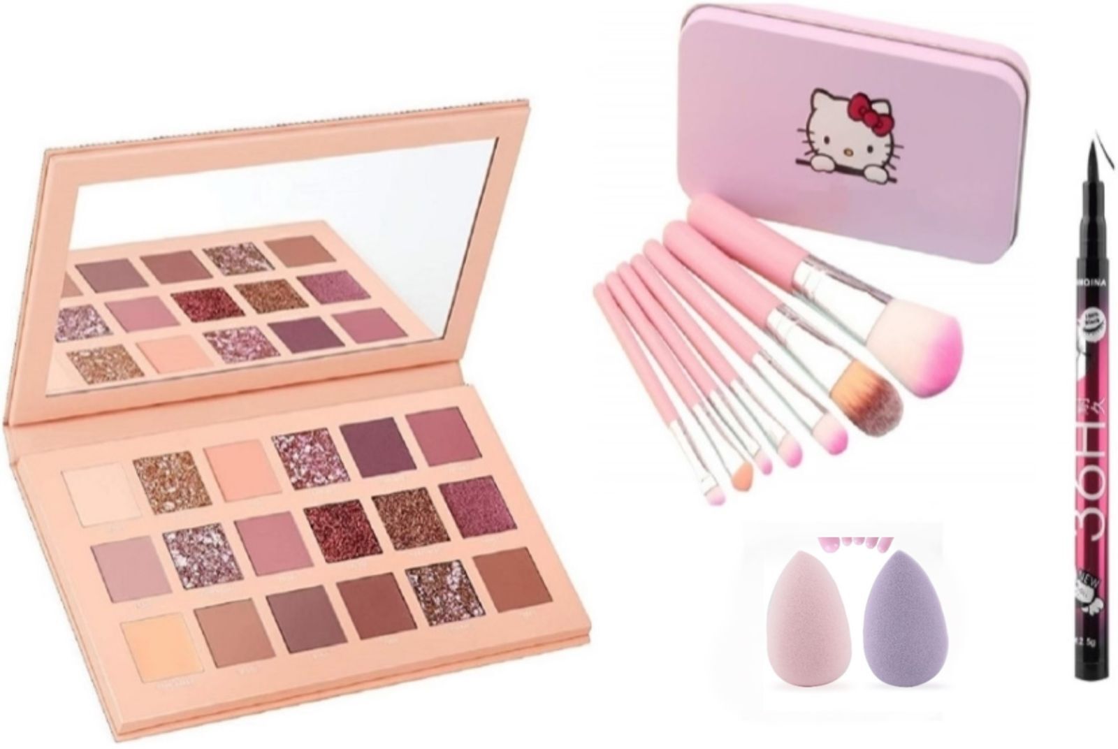 Nude EyeShadow Eye Shadow Palette+KITTY+36h+puff-image-18