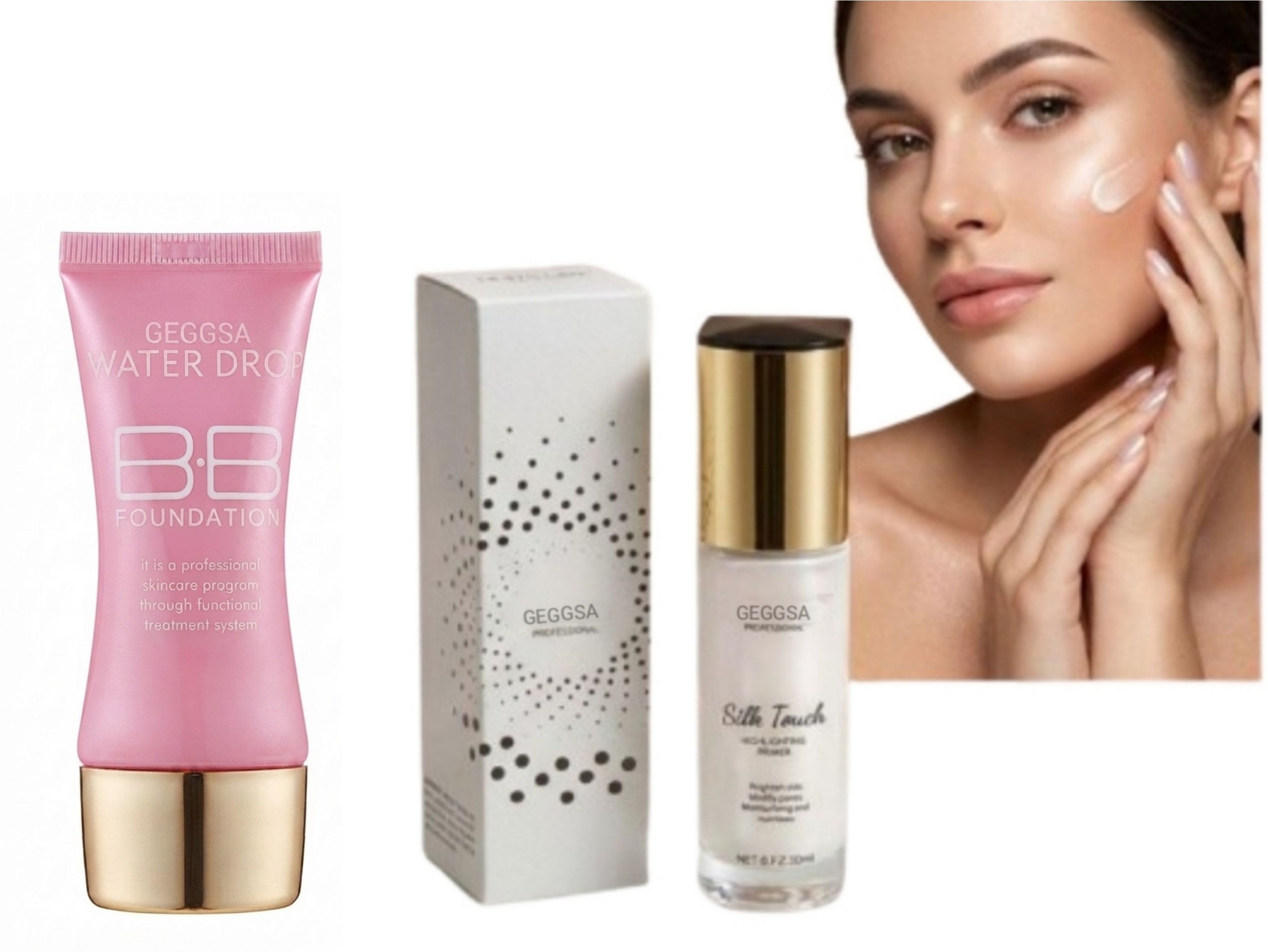 geggsa BB Cream Foundation (40ml) and Face Makeup Highlighting Primer (30ml)-picture-37