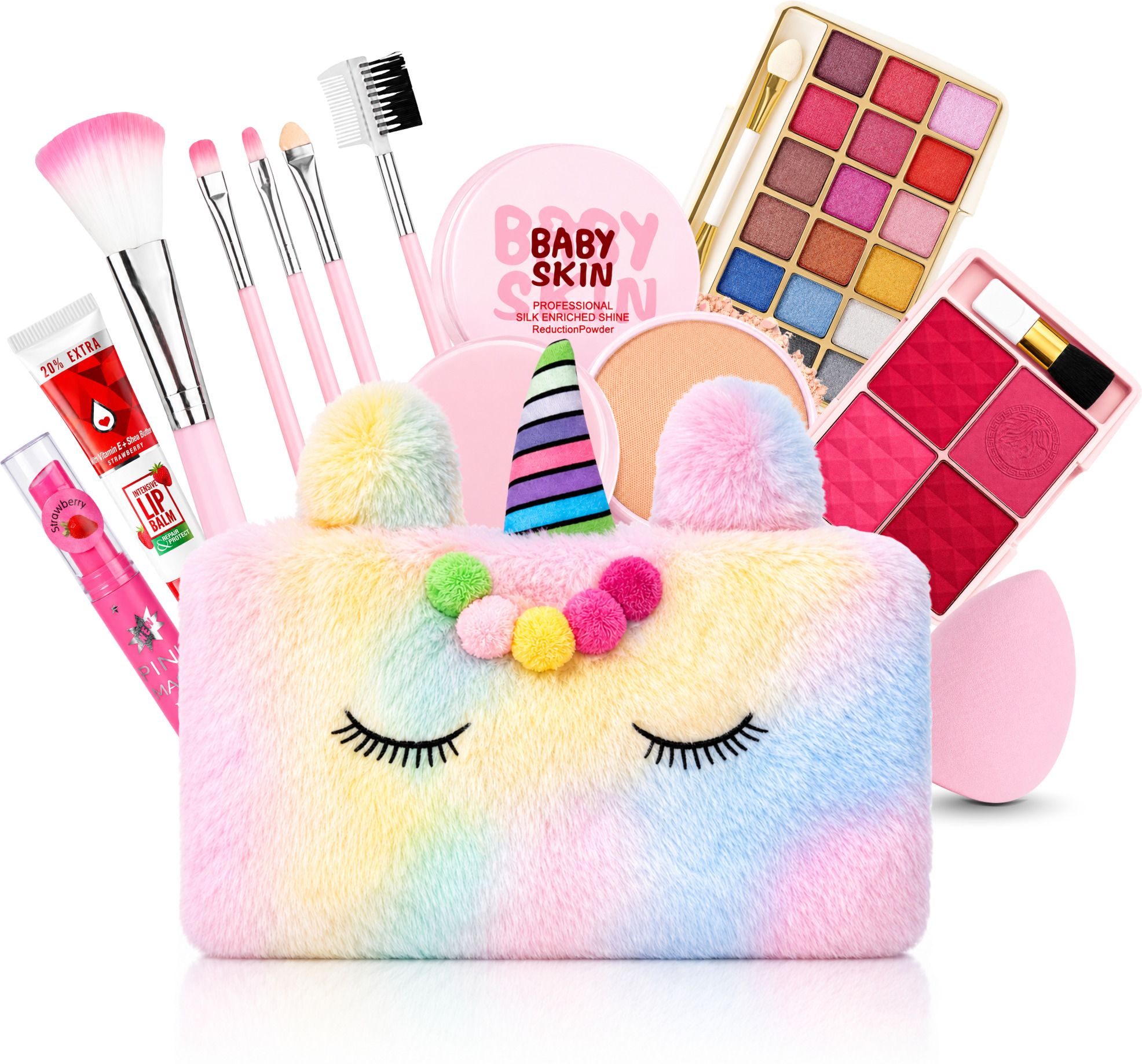 linivya Makeup Kit for Girls & Teens with Unicorn Bag, Real Safe & Non-Toxic-picture-17