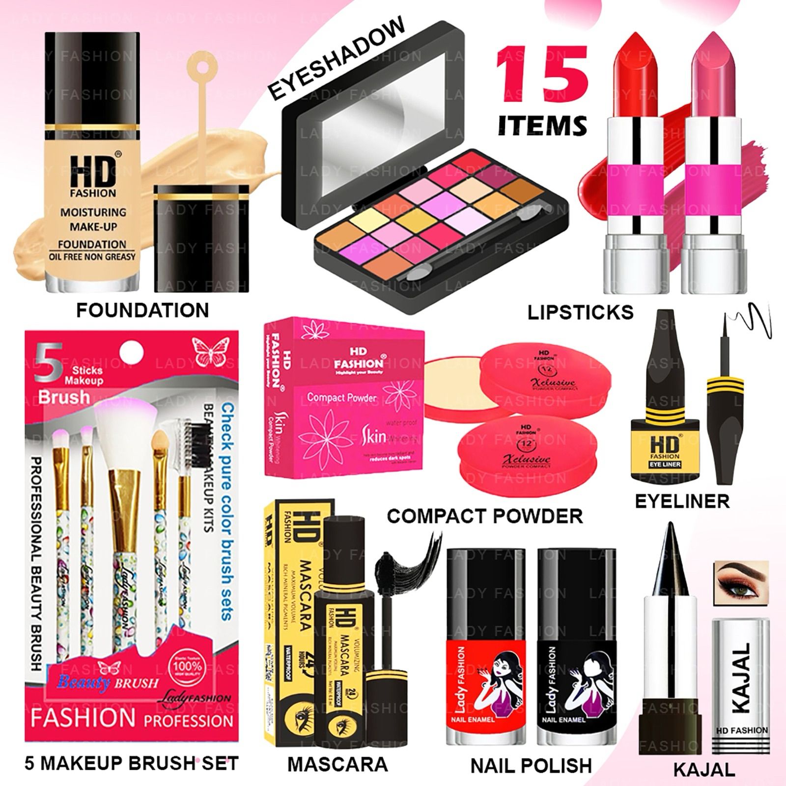 15 Pcs. Xclusive Makeup Kit XCM01S036-image-15