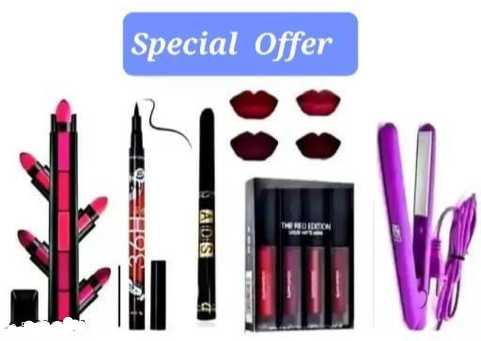 Red mini lipstick ,red 5 in 1 liptick ,ads kajal ,eyeliner ,hair straightner-image-12