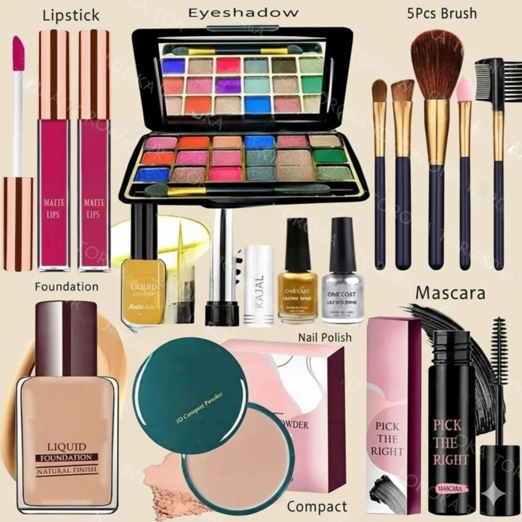 New Makeup Kit One-stop Beauty Package for Beginners and Professionals combo-image-34