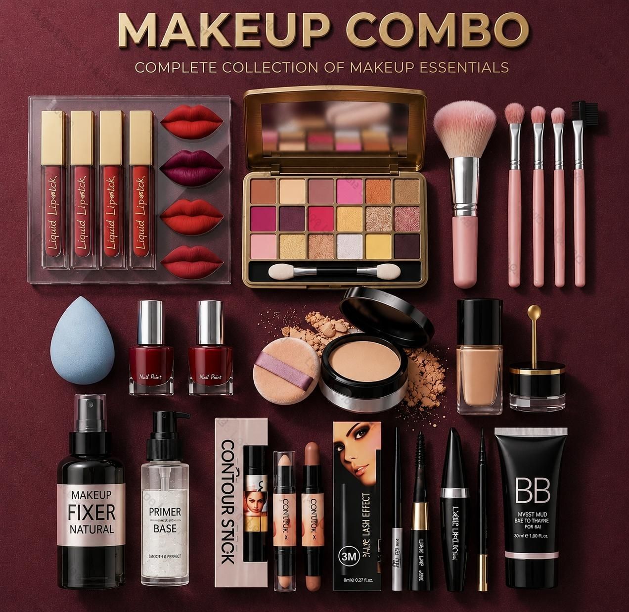 leiseette'z Professional Full Makeup collection set ( Pack of 14)-picture-14