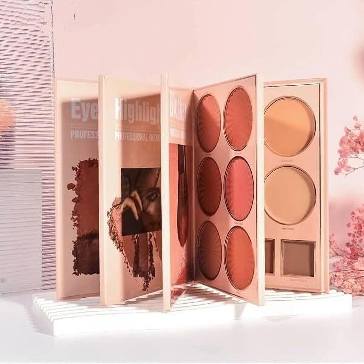 All in one Make Up Book Eyeshadow, blush highlighter contour palette For Women-image-24