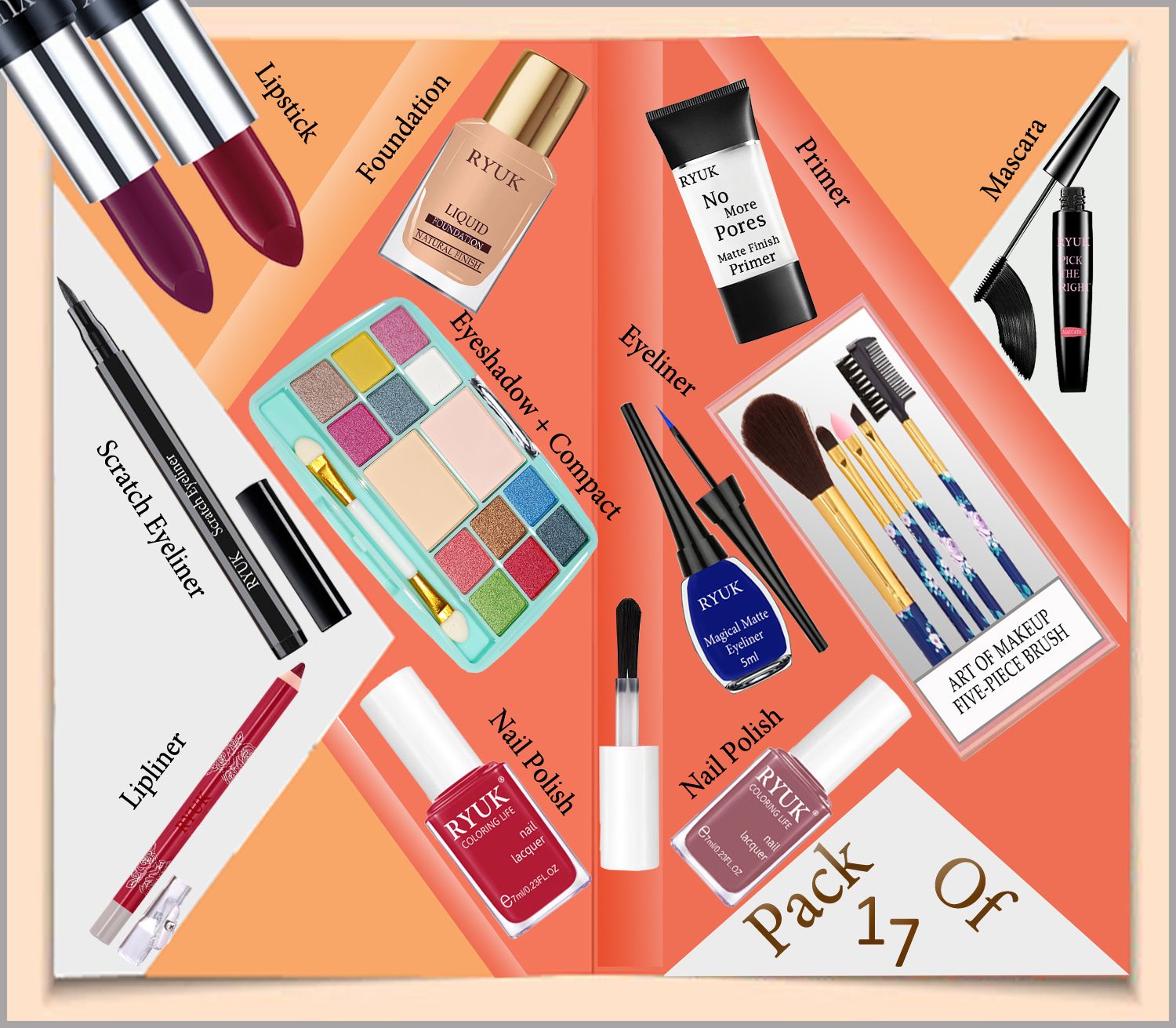 Starlight Beauty Vault - 16-Piece Deluxe Makeup Set for Mesmerizing Looks-image-41