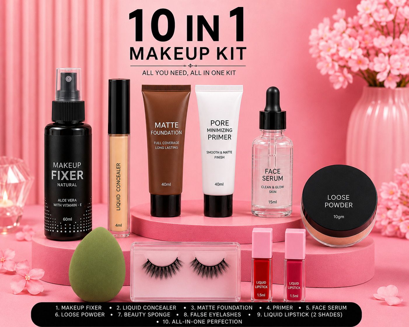 bluefusion 10 In 1 Makeup Kit For Women-picture-31