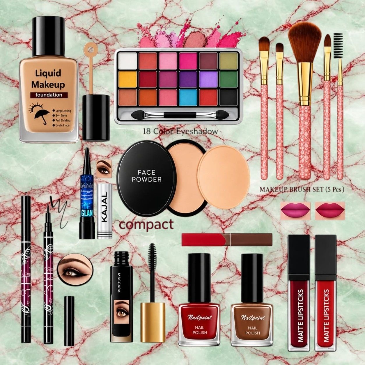 Professional Full Glam Makeup Set for Special Occasion Styling-image-8