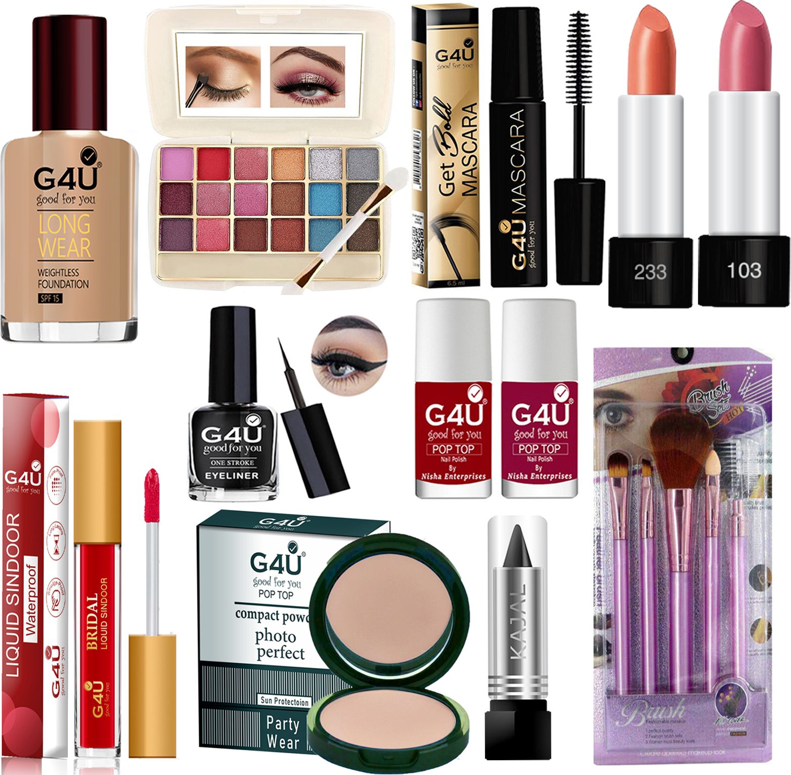 All Women's & Girls essentials in one makeup kit set (Pack of 16)16N23A200