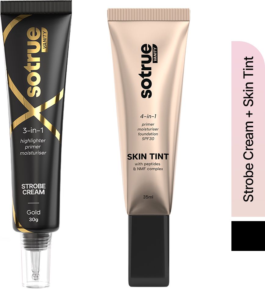 Go-to Glow Combo | Skin Tint 35ml & Strobe Cream (Gold) 30gm-image-35